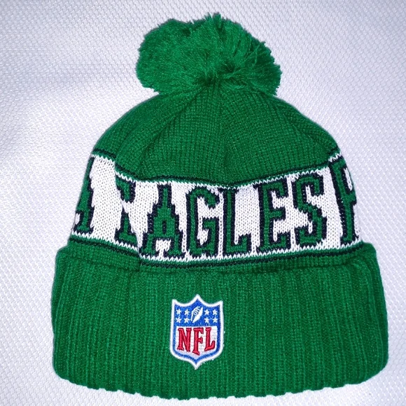 Philadelphia Eagles Knit Hat NFL NEW Beanie Winter Hat Jalen Hurts Kelly Green - Picture 2 of 2